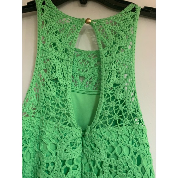 Lilly Pulitzer Jamie Above the Knee Crochet Line Green Women's Size XS - Picture 5 of 11